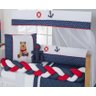 Kit de Berço Trança Urso Marinheiro 10pçs Enxoval Bebê Azul Marinho - 2