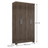 Guarda-Roupa 4 Portas GR4065 Cacau New Salinas Rodial Móveis - 4