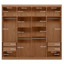 Ver imagem 7 de Guarda Roupa Casal Master New 8 Portas de Bater 4 Gavetas MDP com Espelho e Cômoda Marabá Jatobá