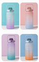 Ver imagem 4 de Garrafa Squeze Motivacional Bpa Free Enfeites Adesivo 2000ml:azul/laranja