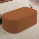 Ver imagem 2 de Puff Decorativo Orgânico para Living Quarto 100cm Doha W01 Bouclê Terracota - Lyam Decor