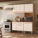 Ver imagem 1 de Cozinha Lemon 8 Portas com Balcão Freijó/Off White Cristal - Nicioli