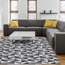 Ver imagem 3 de Tapete Jacquard 50012preto Dallas 1,35 M X 2,50 M Antiderrapante - Preto 50012