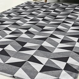 Tapete Jacquard 50012preto Dallas 1,35 M X 2,50 M Antiderrapante - Preto 50012 - 1
