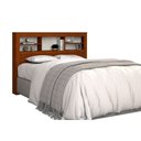 Ver imagem 3 de Cabeceira Lisboa com Prateleiras e Nicho Organizador P/ Cama Box Casal 140 Quarto Casal:cinamomo/off