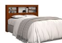 Ver imagem 3 de Cabeceira Lisboa com Prateleiras e Nicho Organizador P/ Cama Box Casal 140 Quarto Casal:cinamomo/off