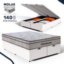 Ver imagem 2 de Cama Box Baú com Colchão Ortobom de Molas Ensacadas Pillow In Pro Vida Queen 158cm