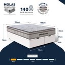Ver imagem 3 de Cama Box Baú com Colchão Ortobom de Molas Ensacadas Pillow In Pro Vida Queen 158cm