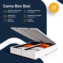 Ver imagem 6 de Cama Box Baú com Colchão Ortobom de Molas Ensacadas Pillow In Pro Vida Queen 158cm