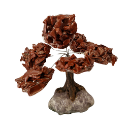 Árvore de Pedra Jaspe Vermelho Rolada Presente e Decoração - 1