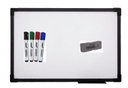 Ver imagem 1 de Quadro Lousa Branco Uv Soft Colors 60x40 Moldura Preta Stalo Acompanha Canetas e Apagador