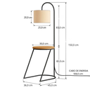 Ver imagem 7 de Luminária com Mesa Lateral Integrada para Sofá Cama e Poltrona Lâmpada 9W Brinde