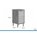 Ver imagem 2 de Balcão Cozinha Eloise c/1 Porta 40cm Cinamomo/Platina MGM