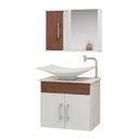 Ver imagem 1 de Gabinete Banheiro Bali 50 Cm Armário com Espelheira e Cuba:natura