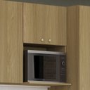 Ver imagem 2 de Armário de Cozinha 60cm com Nicho Micro-ondas Mirella Freijó L01 - Mpozenato