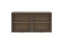 Ver imagem 1 de Armário Aéreo Etna 120cm 2 Portas Vidro Fumê - Carvalho Oak/off White Poliman