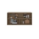 Ver imagem 3 de Armário Aéreo Etna 120cm 2 Portas Vidro Fumê - Carvalho Oak/off White Poliman
