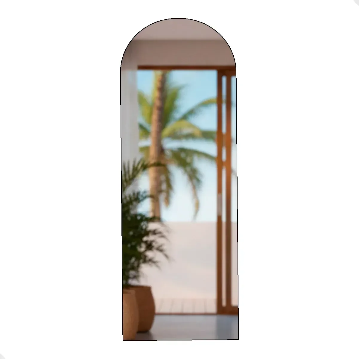 Ver imagem 2 de Espelho Orgânico Grande de Parede com Led Quente Vitral 150x50 Decorativo para Sala Quarto Banheiro