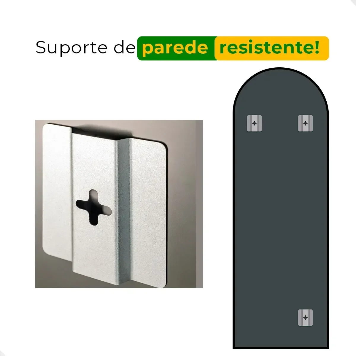 Ver imagem 6 de Espelho Orgânico Grande de Parede com Led Quente Vitral 150x50 Decorativo para Sala Quarto Banheiro