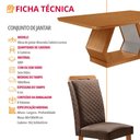 Ver imagem 7 de Mesa de Jantar Alvorada 180cm Tampo Canto Copo MDF Laminado e 6 Cadeiras Lorena