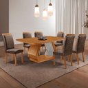 Ver imagem 1 de Mesa de Jantar Alvorada 180cm Tampo Canto Copo MDF Laminado e 6 Cadeiras Lorena