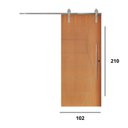 Ver imagem 3 de Porta Correr 12 Trilho Soft Aparente Puxador Tubo 60cm 102cm x 210cm Esquerdo Belíssima Rodam Branco