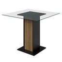 Ver imagem 5 de Conjunto Sala de Jantar Mesa Tampo de Vidro 4 Cadeiras Rustic/preto/silver Ivy Madesa