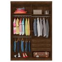 Ver imagem 2 de Guarda Roupa Solteiro Benício 2 Portas Correr 3 Gavetas Malbec Framar