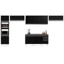 Ver imagem 6 de Armário de Cozinha Modulada 5 Peças CP15 com Pia Inox Preto - Lumil Lumil Móveis