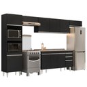 Ver imagem 2 de Armário de Cozinha Modulada 5 Peças CP15 com Pia Inox Preto - Lumil Lumil Móveis