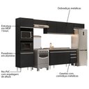 Ver imagem 3 de Armário de Cozinha Modulada 5 Peças CP15 com Pia Inox Preto - Lumil Lumil Móveis
