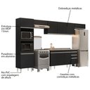Ver imagem 3 de Armário de Cozinha Modulada 5 Peças CP15 com Pia Inox Preto - Lumil Lumil Móveis