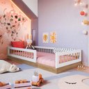 Ver imagem 2 de Cama Infantil com Grade de Proteção Solteiro Montessoriana
