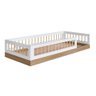 Cama Infantil com Grade de Proteção Solteiro Montessoriana - 1