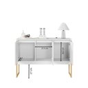 Ver imagem 3 de Buffet Elegante 3 Portas Londres - Branco Dourado Branco Dourado