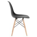 Ver imagem 6 de Conjunto de Mesa de Jantar Eames Eiffel Redonda 100cm Tampo de Madeira Branco com 4 Cadeiras Pretas