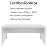 Escrivaninha Mesa Escritorio 180 Cm Me4185 Branco Tecno Mobili - 3