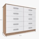 Ver imagem 3 de Cômoda para Quarto 10 Gavetas Premium Marbela Branco