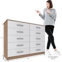 Ver imagem 4 de Cômoda para Quarto 10 Gavetas Premium Marbela Branco