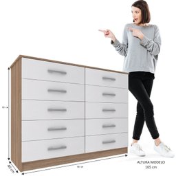 Cômoda para Quarto 10 Gavetas Premium Marbela - 4
