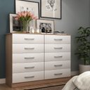 Ver imagem 1 de Cômoda para Quarto 10 Gavetas Premium Marbela Branco