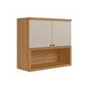 Ver imagem 1 de Armário de Cozinha Modulado Selene C/ 2 Portas e 1 Nicho 80cm Jequitiba/off White Fosco - Linea