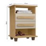 Mesa de Cabeceira Turim 2 Gavetas Cinamomo/off White - 3