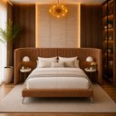 Ver imagem 1 de Cama Casal King e Cabeceira Curva Fernanda Bouclê Moscow Design Moderno