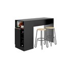 Ver imagem 1 de Bancada Gourmet Ilha de Cozinha Americana 136x92cm 1 Porta Nicho Adega Preto