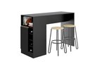 Ver imagem 1 de Bancada Gourmet Ilha de Cozinha Americana 136x92cm 1 Porta Nicho Adega Preto