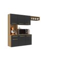 Ver imagem 2 de Cozinha Modulada Carol C/ Balcão 163cm:atacama/grafite