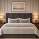 Ver imagem 1 de Cabeceira para Cama Casal Queen Estofada Captone 1,58 Mts Luna Vilajo: Suede Crush Cacau