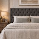 Ver imagem 2 de Cabeceira para Cama Casal Queen Estofada Captone 1,58 Mts Luna Vilajo: Suede Crush Cacau