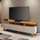 Ver imagem 1 de Rack Bancada Essenza para Tv até 70 Polegadas Off White/cinamomo